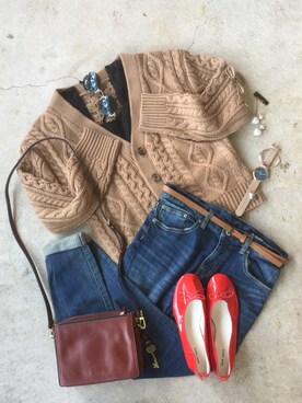 トレンド服のイタフラさん(レディース・155cm)の冬コーディネート