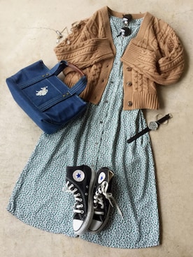 「KLON（クローン）のアイテム」を使った、トレンド服のイタフラさん（レディース・155cm）の春コーディネート