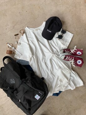 「リップスター」｜「アイテム（その他）」を使った、トレンド服のイタフラさん（レディース・155cm）の春コーディネート