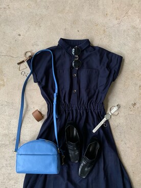 「FOSSIL（フォッシル）のCHELSEA　CROSSBODY　ZB7633(3)（ショルダーバッグ）」を使った、トレンド服のイタフラさん（レディース・161cm）の春コーディネート