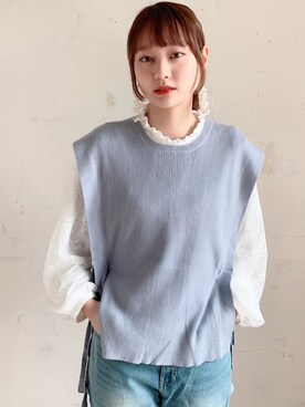 「春カラー」｜「アイテム（福袋/福箱）」を使った、トレンド服のイタフラさん（レディース・155cm）の春コーディネート