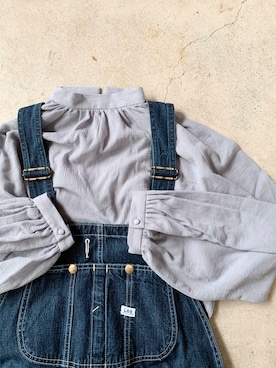 「ラベンダー」｜「アイテム（サロペット/オーバーオール）」を使った、トレンド服のイタフラさん（レディース・155cm）の春コーディネート