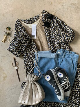 「UNIQLO U」｜「アイテム（福袋/福箱）」を使った、トレンド服のイタフラさん（レディース・155cm）の春コーディネート