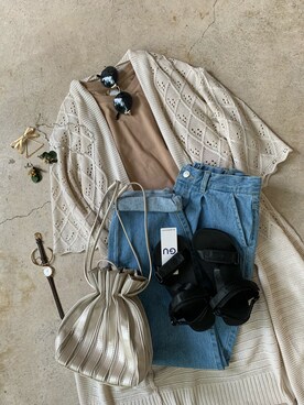 「EDWIN」｜「アイテム（福袋/福箱）」を使った、トレンド服のイタフラさん（レディース・155cm）の春コーディネート
