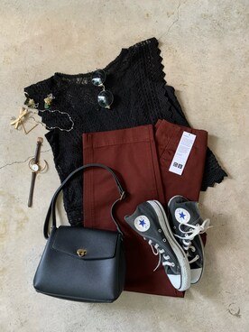 「UNIQLO U」｜「アイテム（福袋/福箱）」を使った、トレンド服のイタフラさん（レディース・155cm）の春コーディネート