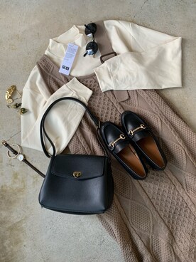 「UNIQLO U」｜「アイテム（福袋/福箱）」を使った、トレンド服のイタフラさん（レディース・155cm）の秋コーディネート