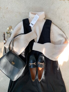 「UNIQLO U」｜「アイテム（福袋/福箱）」を使った、トレンド服のイタフラさん（レディース・155cm）の秋コーディネート