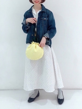 「メゾンドフルール」｜「アイテム（ジャケット/アウター）」を使った、メゾンドフルールstaffさん（レディース・147cm）の春コーディネート
