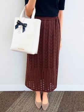 「トートバック」｜「アイテム（財布/小物）」を使った、メゾンドフルールstaffさん（レディース・154cm）の夏コーディネート