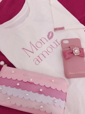 「Maison de FLEUR（メゾンドフルール）のアイテム（PC・スマホグッズ/家電）」を使った、メゾンドフルールstaffさん（レディース・155cm）の夏コーディネート
