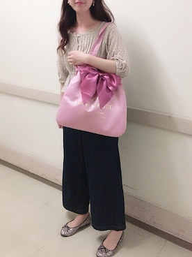 「Maison de FLEUR（メゾンドフルール）のアイテム」を使った、メゾンドフルールstaffさん（レディース・155cm）の夏コーディネート