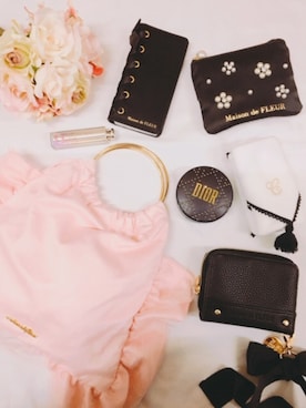 「アイテム（ポーチ）」を使った、メゾンドフルールstaffさん（レディース・154cm）の夏コーディネート