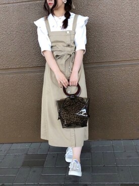 「アイテム（ポーチ）」を使った、メゾンドフルールstaffさん（レディース・154cm）の夏コーディネート