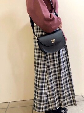 「Maison de FLEUR（メゾンドフルール）のアイテム」を使った、メゾンドフルールstaffさん（レディース・154cm）の秋コーディネート
