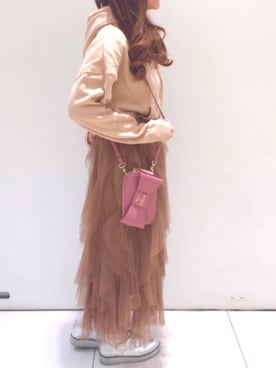 「Maison de FLEUR（メゾンドフルール）のアイテム」を使った、メゾンドフルールstaffさん（レディース・154cm）の冬コーディネート