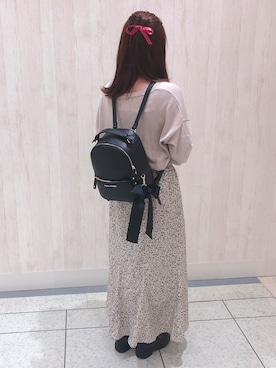 「Maison de FLEUR（メゾンドフルール）のアイテム」を使った、メゾンドフルールstaffさん（レディース・154cm）の冬コーディネート