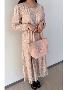 「キャンバストート」｜メゾンドフルールstaffさん（レディース・154cm）の春コーディネート