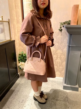 「ピンクベージュ」｜メゾンドフルールstaffさん（レディース・154cm）の春コーディネート