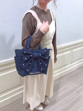 「メゾンドフルール」｜「アイテム（その他）」を使った、メゾンドフルールstaffさん（レディース・154cm）の春コーディネート