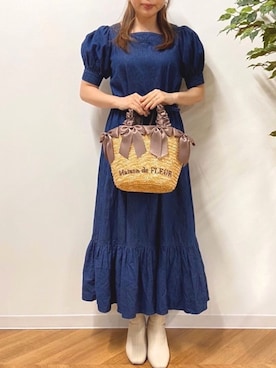 「Maison de FLEUR（メゾンドフルール）のアイテム」を使った、メゾンドフルールstaffさん（レディース・154cm）の春コーディネート