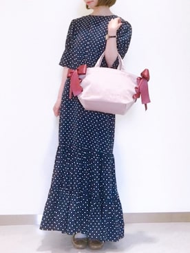 「メゾンドフルール」｜「アイテム（その他）」を使った、メゾンドフルールstaffさん（レディース・154cm）の夏コーディネート