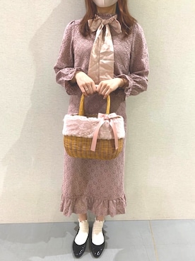 「コットンレース」｜メゾンドフルールstaffさん（レディース・154cm）の夏コーディネート