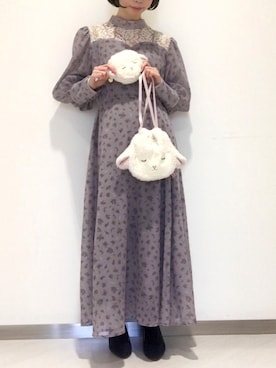「メゾンドフルール」｜「アイテム（ワンピース/ドレス）」を使った、メゾンドフルールstaffさん（レディース・154cm）の秋コーディネート