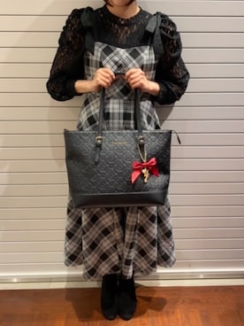 「メゾンドフルール」｜「アイテム（ワンピース/ドレス）」を使った、メゾンドフルールstaffさん（レディース・154cm）の冬コーディネート