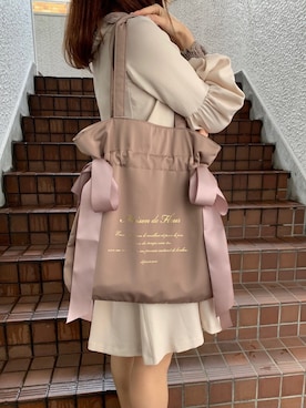 「ピンクベージュ」｜メゾンドフルールstaffさん（レディース・154cm）の冬コーディネート