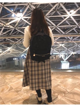 「Maison de FLEUR（メゾンドフルール）のアイテム」を使った、メゾンドフルールstaffさん（レディース・154cm）の冬コーディネート