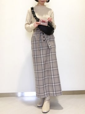 「メゾンドフルールプチローブ」｜メゾンドフルールstaffさん（レディース・154cm）の冬コーディネート