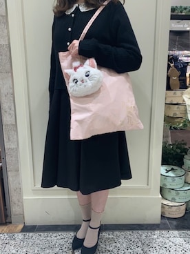 「アイテム（エコバッグ/サブバッグ、その他）」を使った、メゾンドフルールstaffさん（レディース・154cm）の冬コーディネート