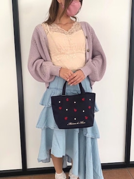 「Maison de FLEUR（メゾンドフルール）のアイテム」を使った、メゾンドフルールstaffさん（レディース・154cm）の冬コーディネート