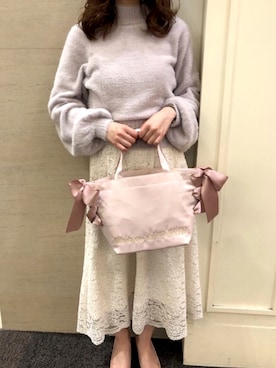 「ピンクベージュ」｜メゾンドフルールstaffさん（レディース・154cm）の冬コーディネート