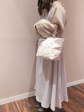 「Maison de FLEUR（メゾンドフルール）のアイテム」を使った、メゾンドフルールstaffさん（レディース・154cm）の春コーディネート