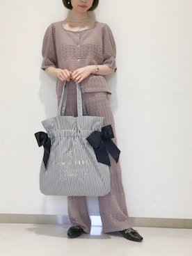 「SLURR（スラ―）のアイテム」を使った、メゾンドフルールstaffさん（レディース・154cm）の春コーディネート
