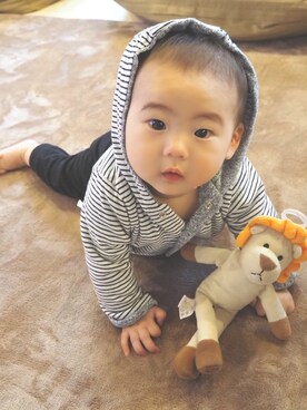 「GAP（ギャップ）のアイテム（トップス、その他）」を使った、mdkさん（キッズ）の春コーディネート