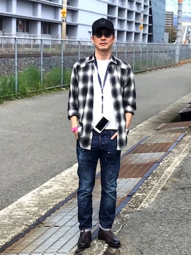 「Lucien Pellat-Finet（ルシアンペラフィネ）のアイテム（帽子）」を使った、クロブチさん（メンズ・175cm）の春コーディネート