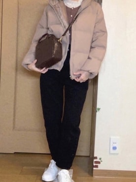 「ショッピング」｜「アイテム（その他アウター）」を使った、sunさん（レディース・155cm）の冬コーディネート