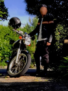 「ライダースコーデ」｜「アイテム（ハンチング/ベレー帽）」を使った、Thomasさん（メンズ・173cm）の春コーディネート