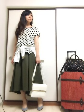 「titivate（ティティベイト）のアイテム（パーカー）」を使った、彩さん（レディース・158cm）の夏コーディネート