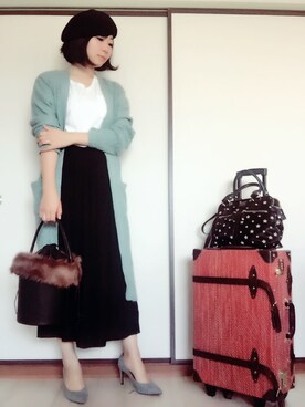 「CIAOPANIC（チャオパニック）のアイテム（ハンチング/ベレー帽）」を使った、彩さん（レディース・158cm）の秋コーディネート