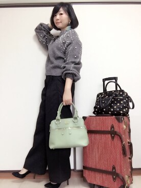 「MODALU（モダルー）のアイテム」を使った、彩さん（レディース・158cm）の秋コーディネート