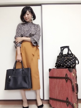 「ハイネックトップス」｜彩さん（レディース・158cm）の秋コーディネート