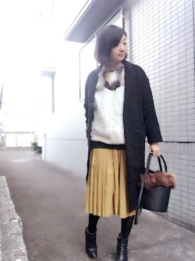 「A part by（アパートバイ）のアイテム（チェスターコート）」を使った、彩さん（レディース・158cm）の秋コーディネート