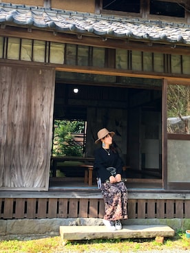 「GLOBAL WORK（グローバルワーク）のフェルトナカオレＨＡＴ/565115（ハット）」を使った、erieriさん（レディース・156cm）の秋コーディネート