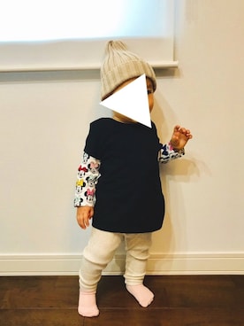 「1歳3ヶ月」｜「アイテム（帽子）」を使った、meeeeeeeさん（キッズ・70cm）の春コーディネート