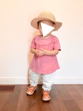 「1歳半」｜「アイテム（その他）」を使った、meeeeeeeさん（キッズ・80cm）の夏コーディネート