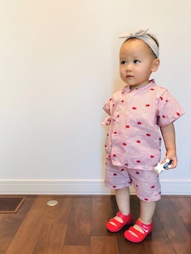 「1歳半」｜「アイテム（その他）」を使った、meeeeeeeさん（キッズ・80cm）の夏コーディネート