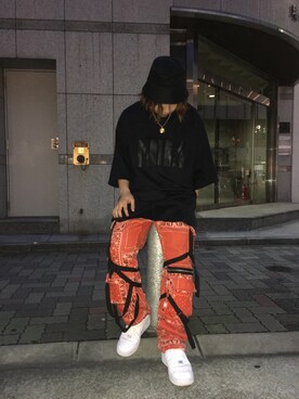 「L.H.P（エルエイチピー）のアイテム（帽子）」を使った、keitaさん（メンズ・170cm）の夏コーディネート